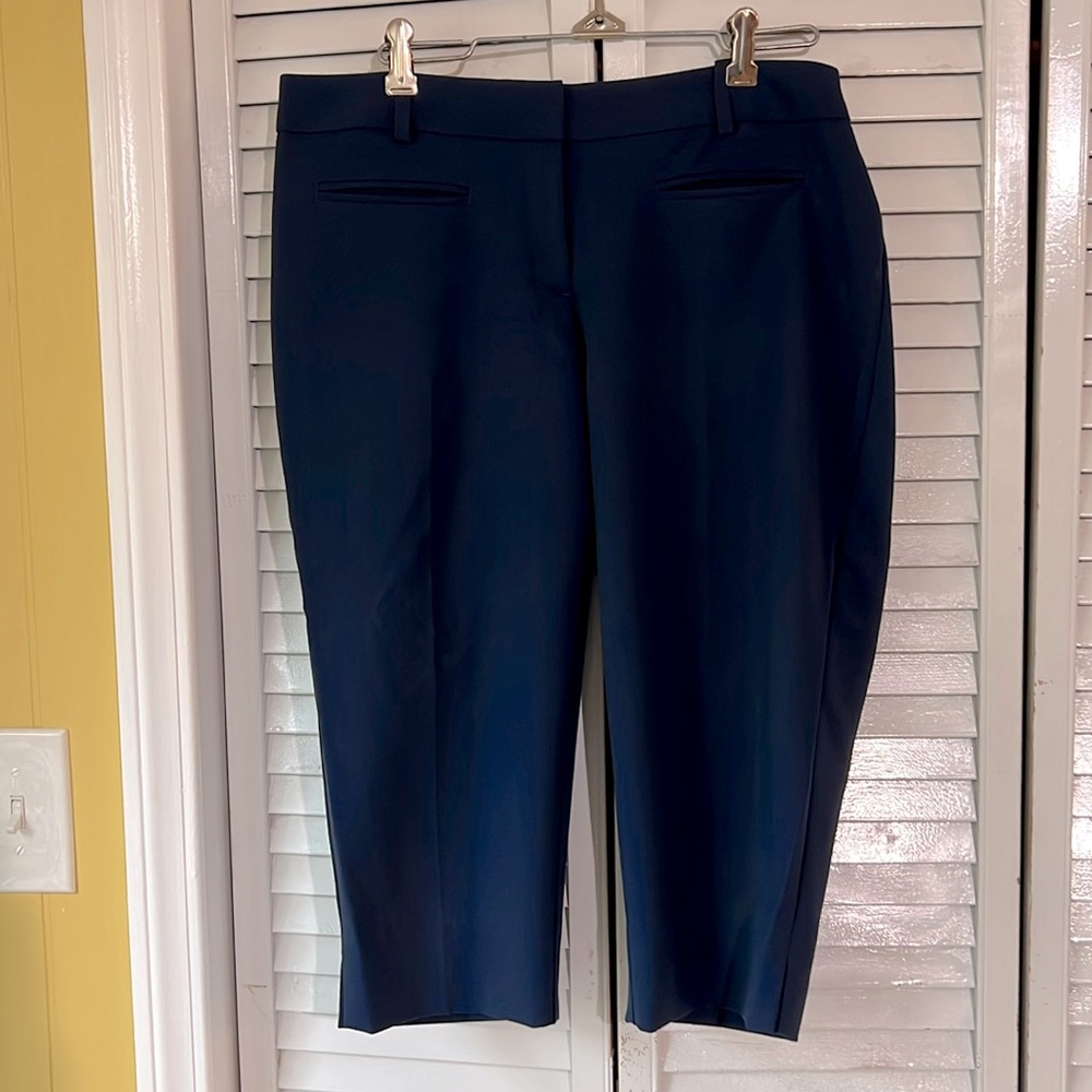 Worthington Women’s Size 6 Petite Navy Blue Modern Fit Stretch Capris